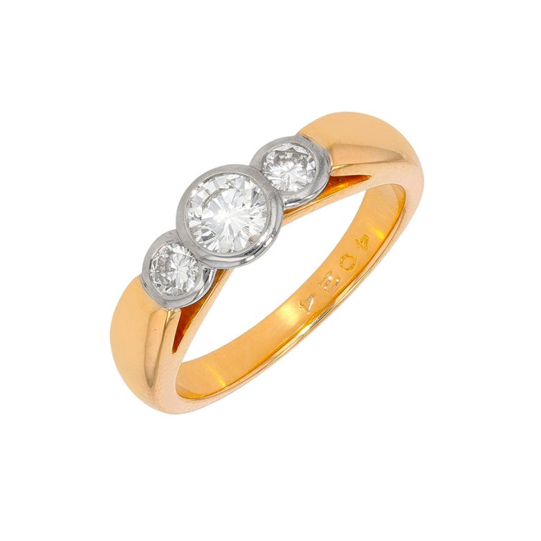Bague diamants 0.62 carat 2 ors 6.24g Comme neuf -  reconditionné disponible sur Gemme Les Bijoux